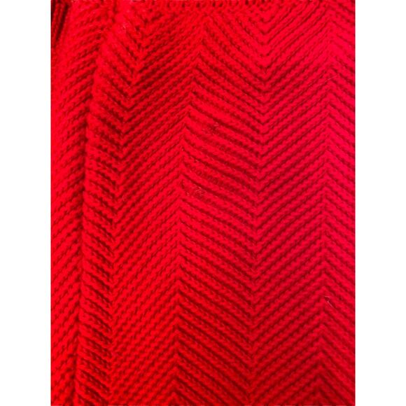 Chaps Ralph Lauren Mens Sweater Red Herringbone Hand Framed Vtg Md - Picture 10 of 10